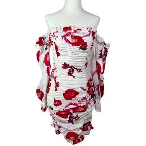 PRE-OWNED -  Eilly Bazaar Floral Off the Shoulder Mini Dress